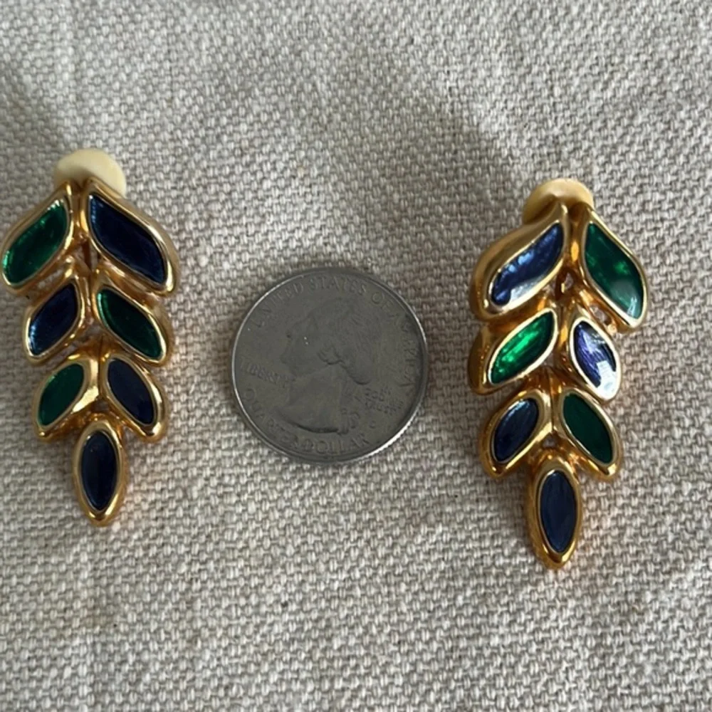 Erwin Pearl Vintage Enamel‎ Drop Earrings